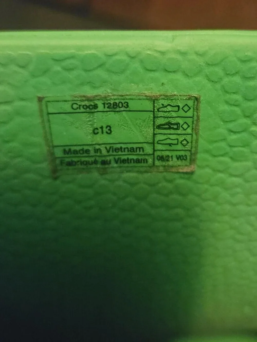 Size 13C Green Crocs Kids RainBoots